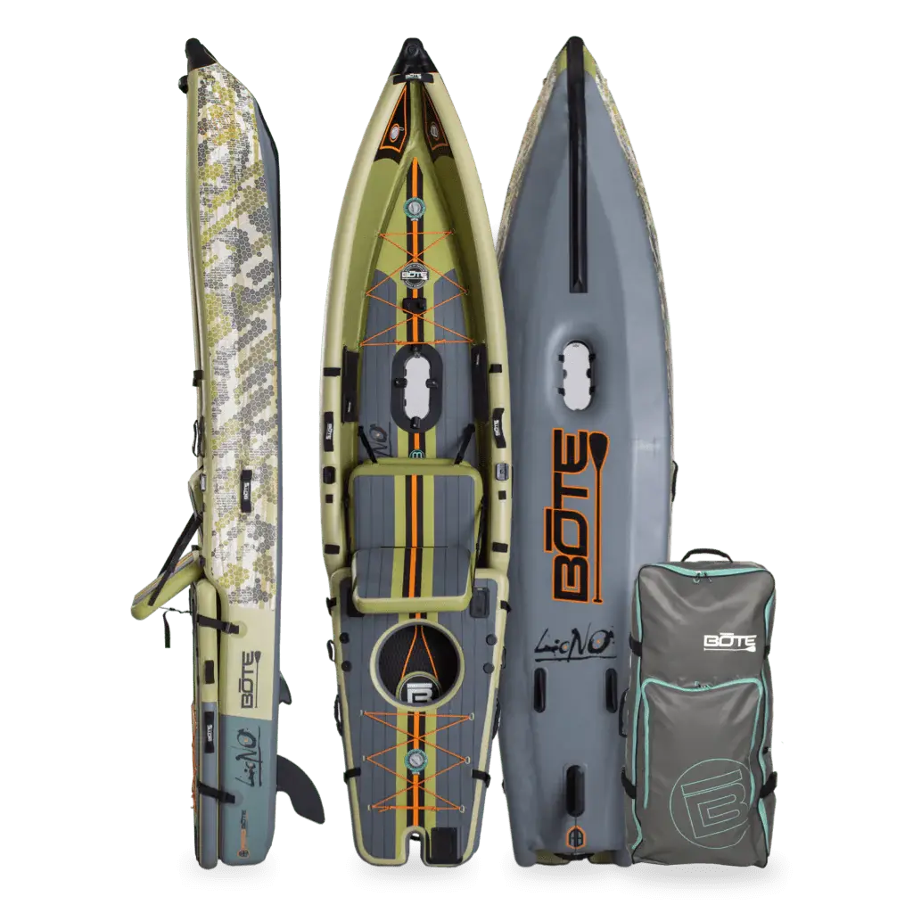 LONO Aero 12′6″ Verge Camo Inflatable Kayak Bote