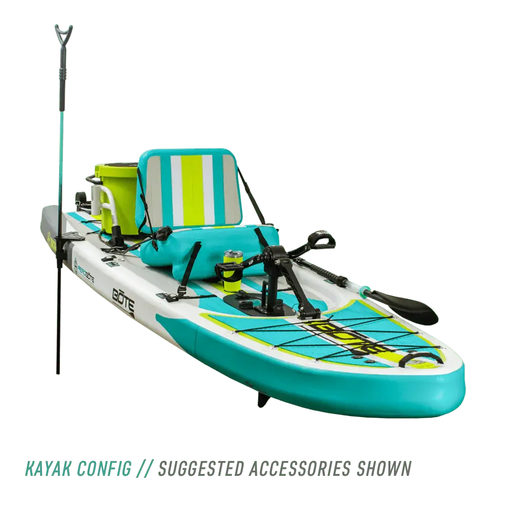 Rackham Aero 12′4″ Full Trax Jade Inflatable Paddle Board Bote