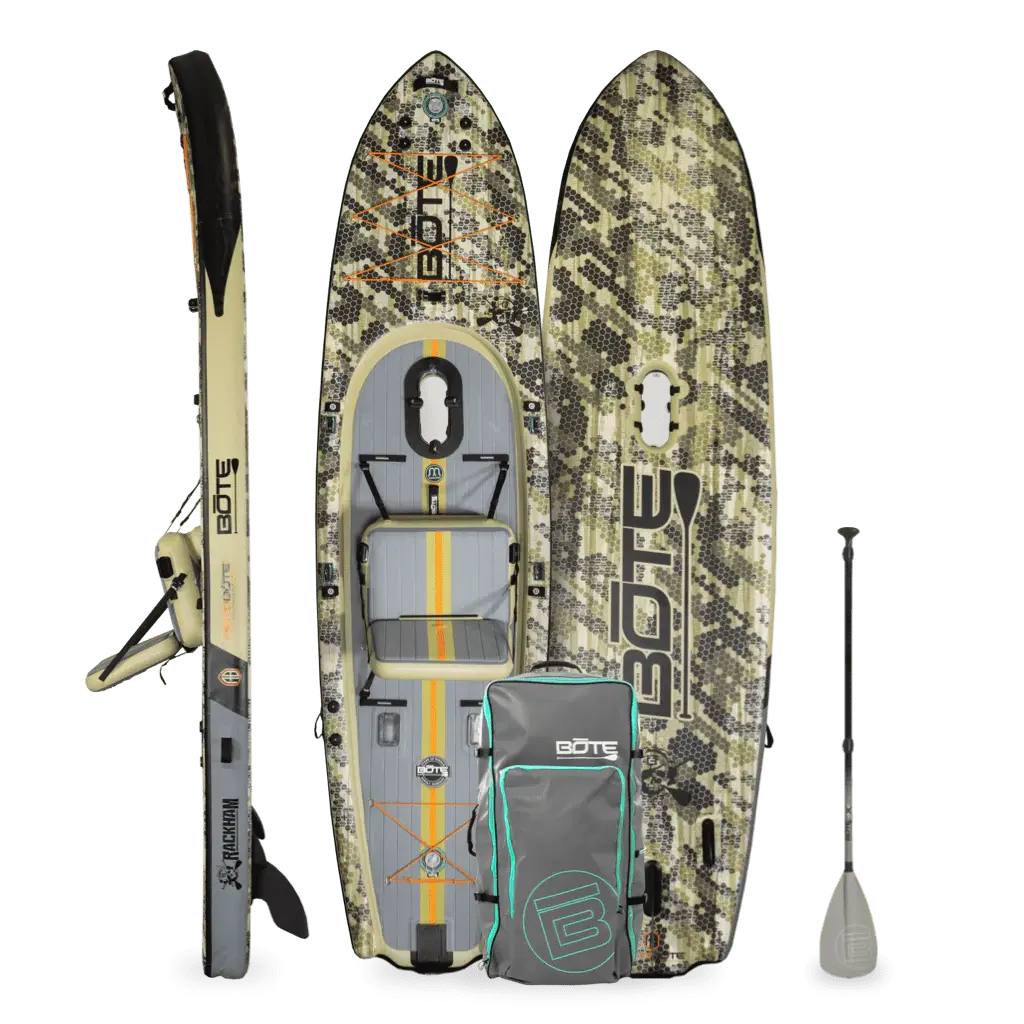 Rackham Aero 12′4″ Verge Camo Inflatable Paddle Board Bote