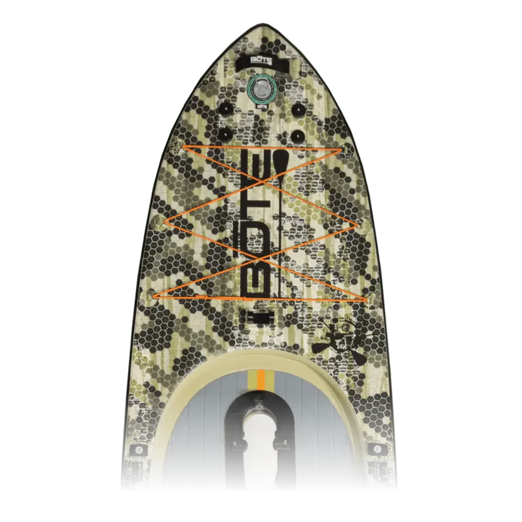 Rackham Aero 12′4″ Verge Camo Inflatable Paddle Board Bote