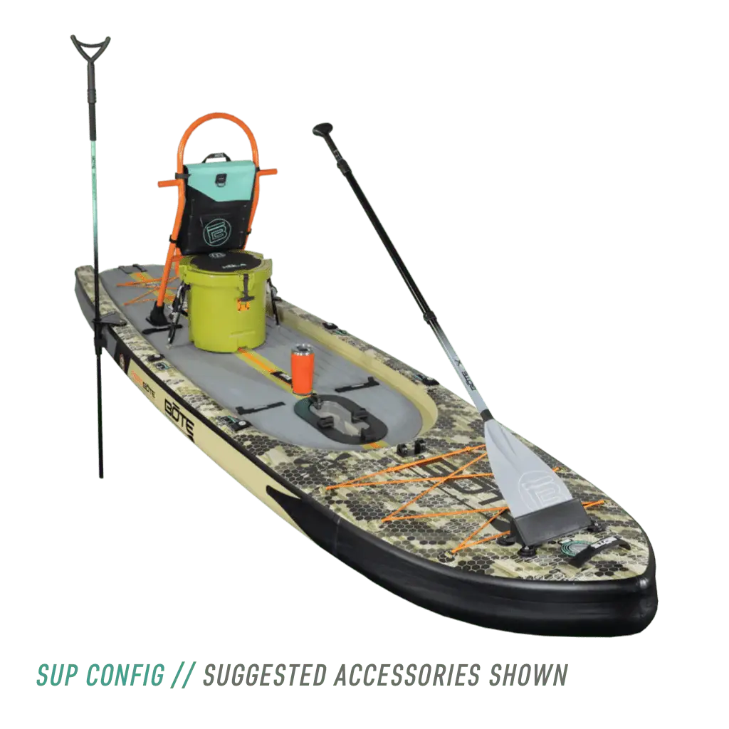 Rackham Aero 12′4″ Verge Camo Inflatable Paddle Board Bote