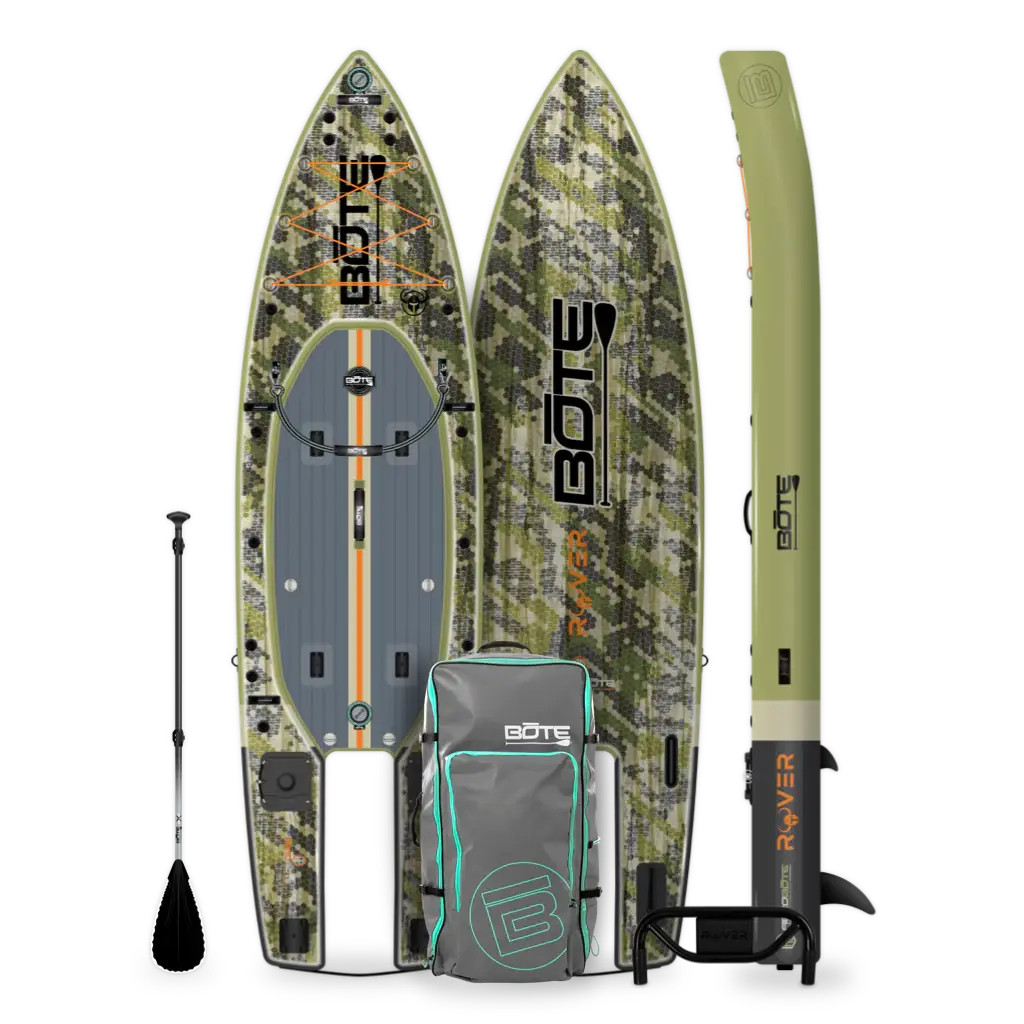 Rover Aero 12′6″ Verge Camo Inflatable Micro Skiff Bote
