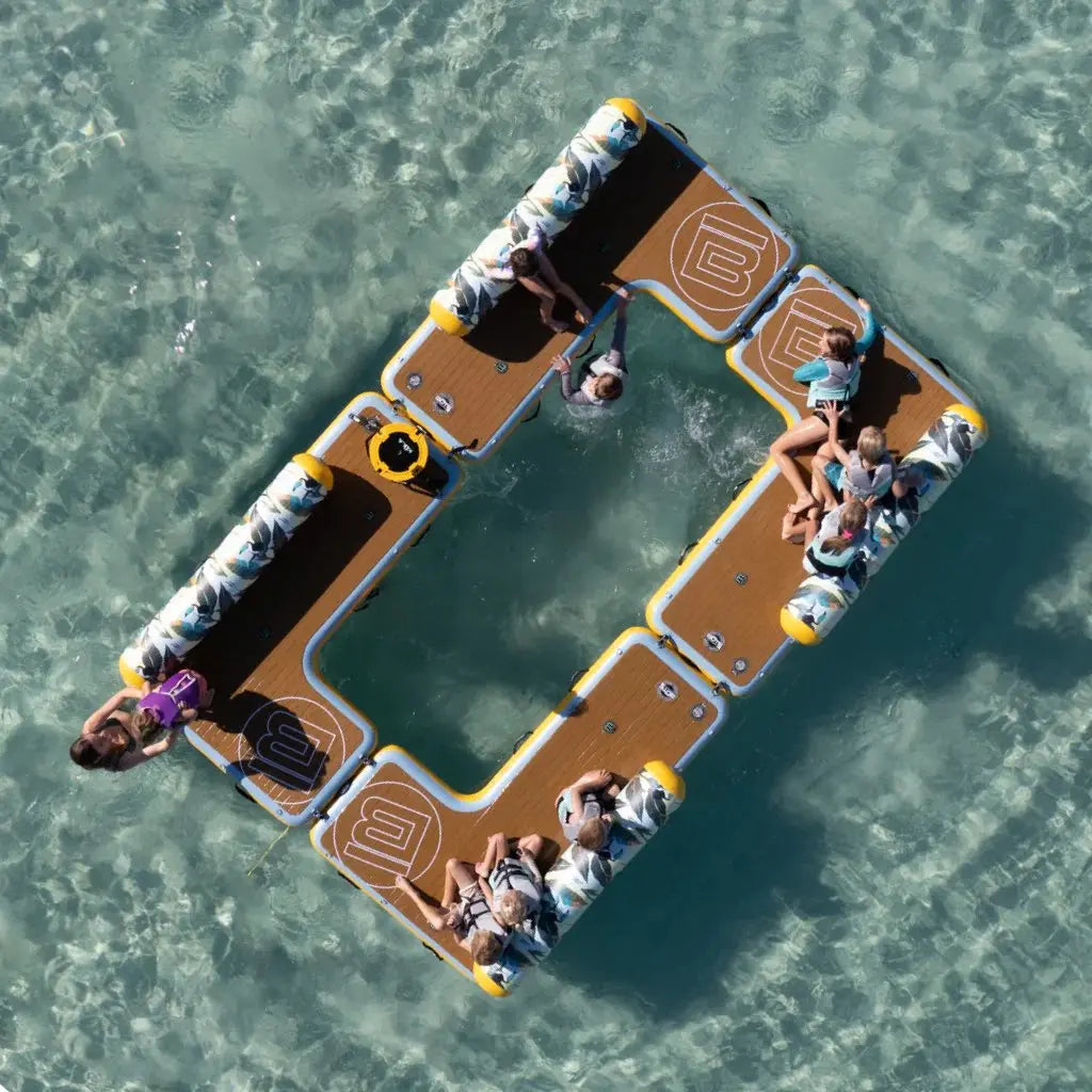 Inflatable Dock Hangout Quad Rectangle Native Paradise Bote